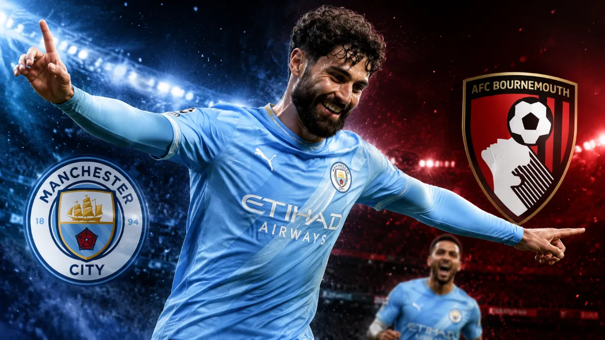 Manchester City snatch victory over Bournemouth