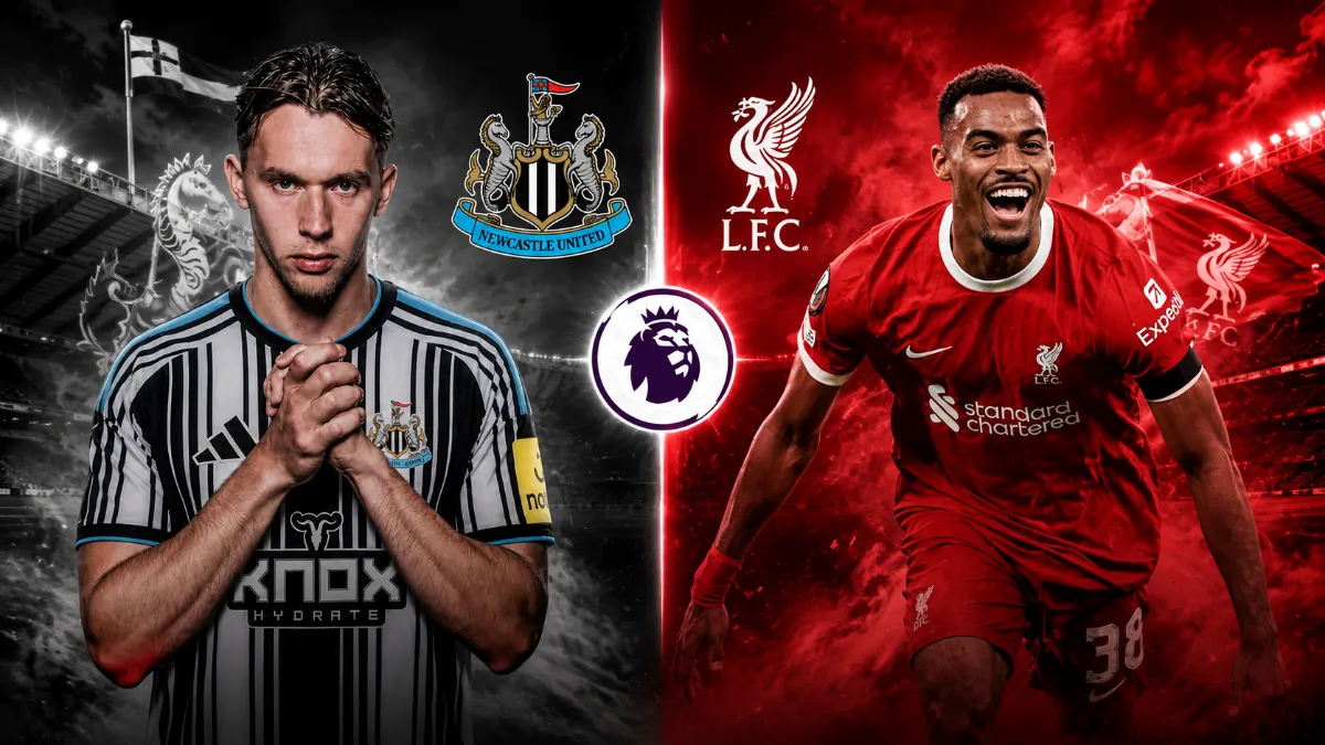 Starting line-ups for the match between Newcastle and Liverpool