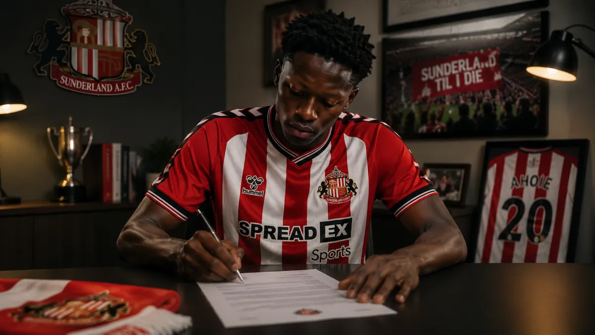 Sunderland confirm the signing of Jules Ahuka from Antwerp