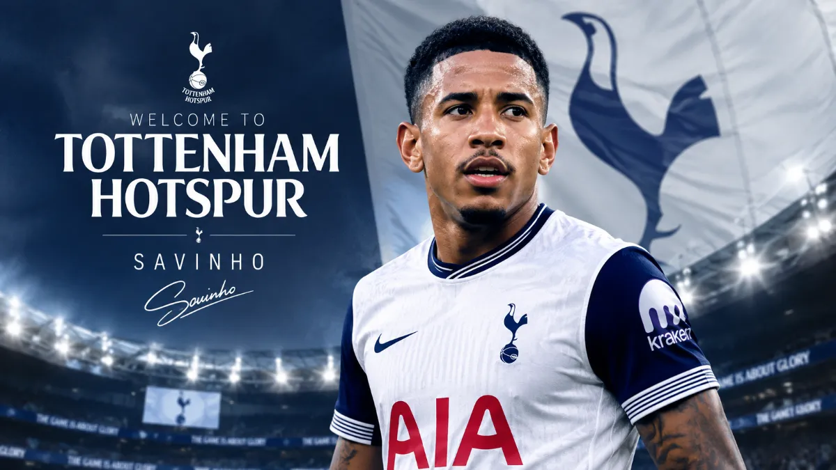 Savinho officially joins Tottenham from Manchester City