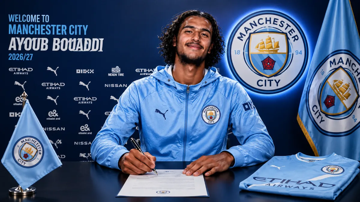 Ayoub Bouaddi signs for Manchester City