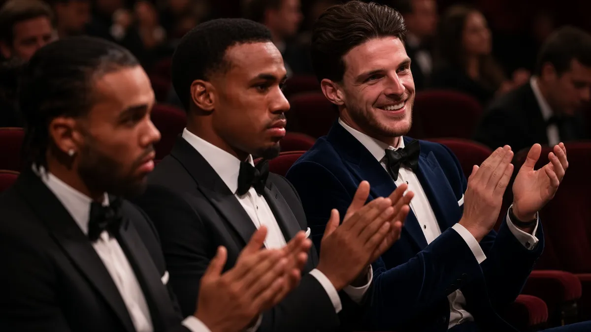 Declan Rice's reaction to Bruno Fernandes winning PFA Player of the Year touched fans