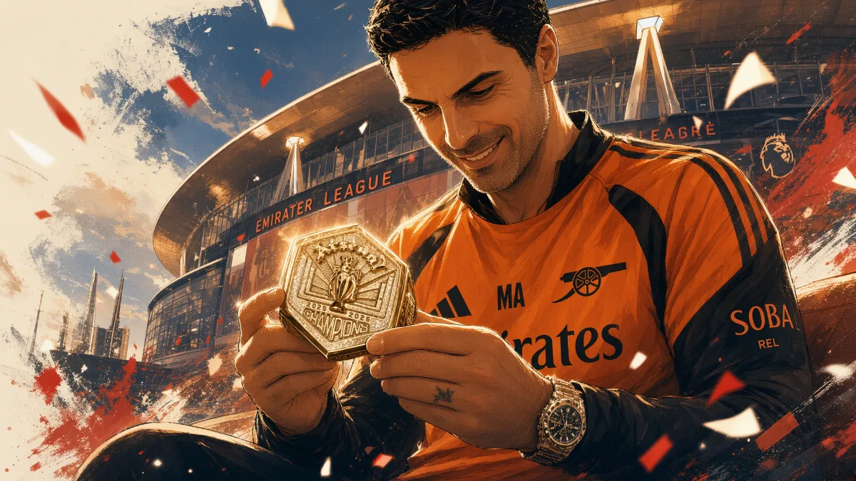 Arsenal fans gift Mikel Arteta exclusive golden ring to celebrate Premier League title