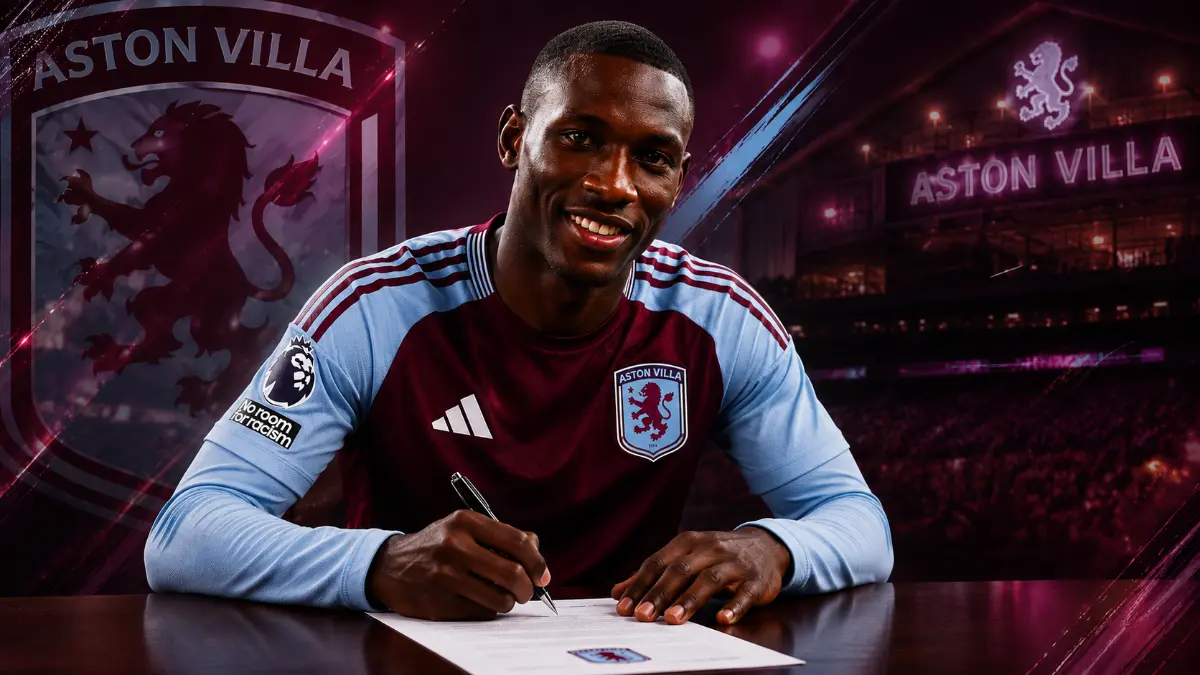 Nicolas Jackson to sign five-year contract with Aston Villa this morning