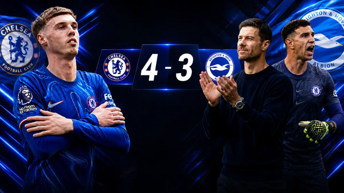 Chelsea edge thriller against Brighton 4-3 — Xabi Alonso's second win and Emiliano Martinez's debut