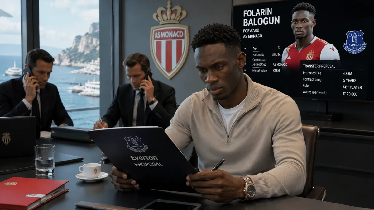 Everton make move for Folarin Balogun from Monaco