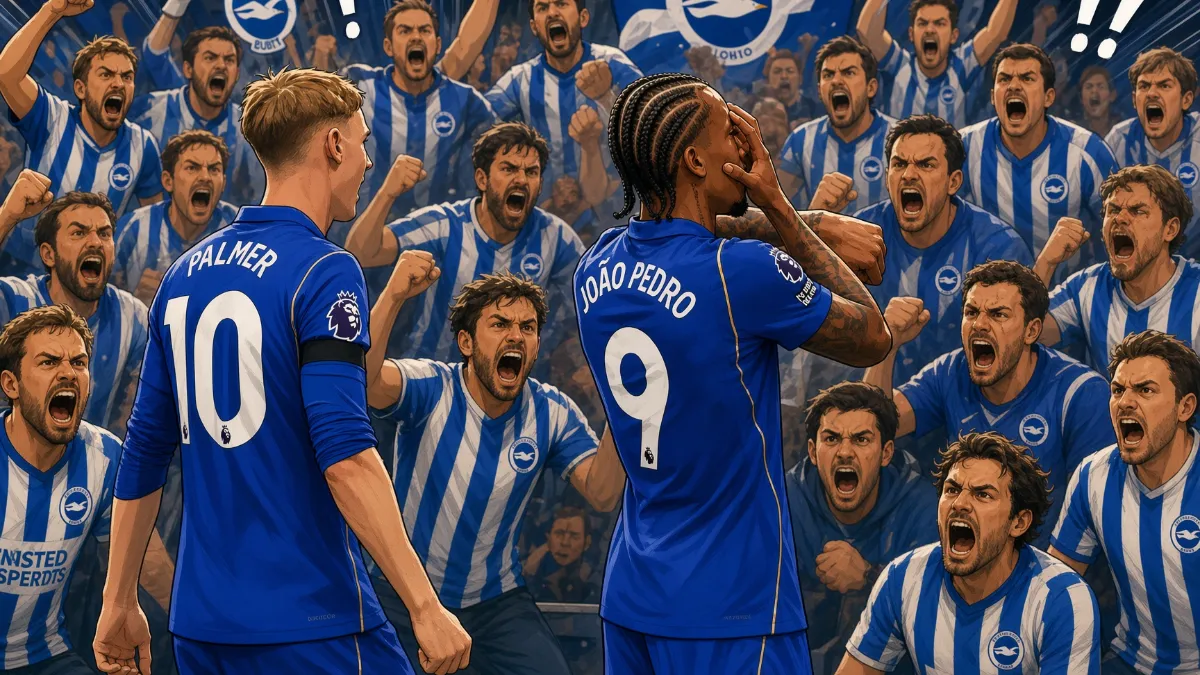 Joao Pedro's emotional celebration earns criticism from Brighton fans