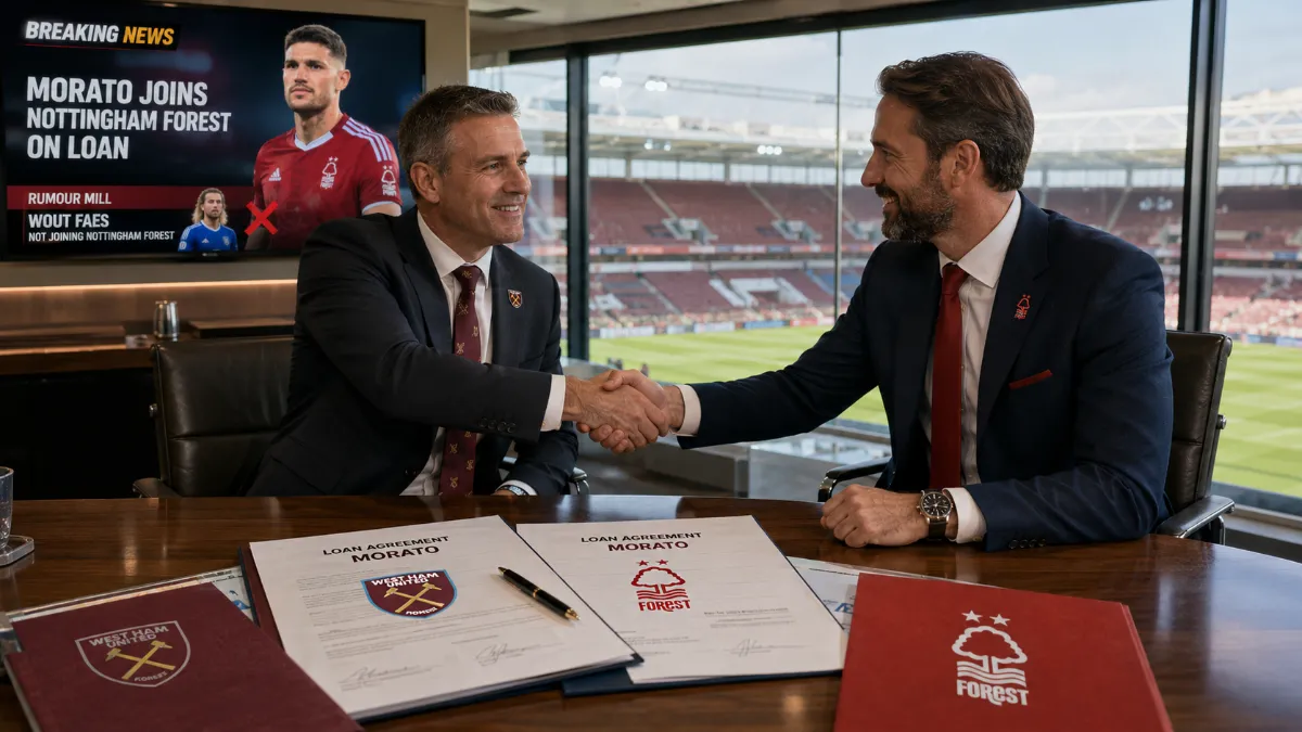 West Ham are closing in on a loan deal for Morato from Nottingham Forest
