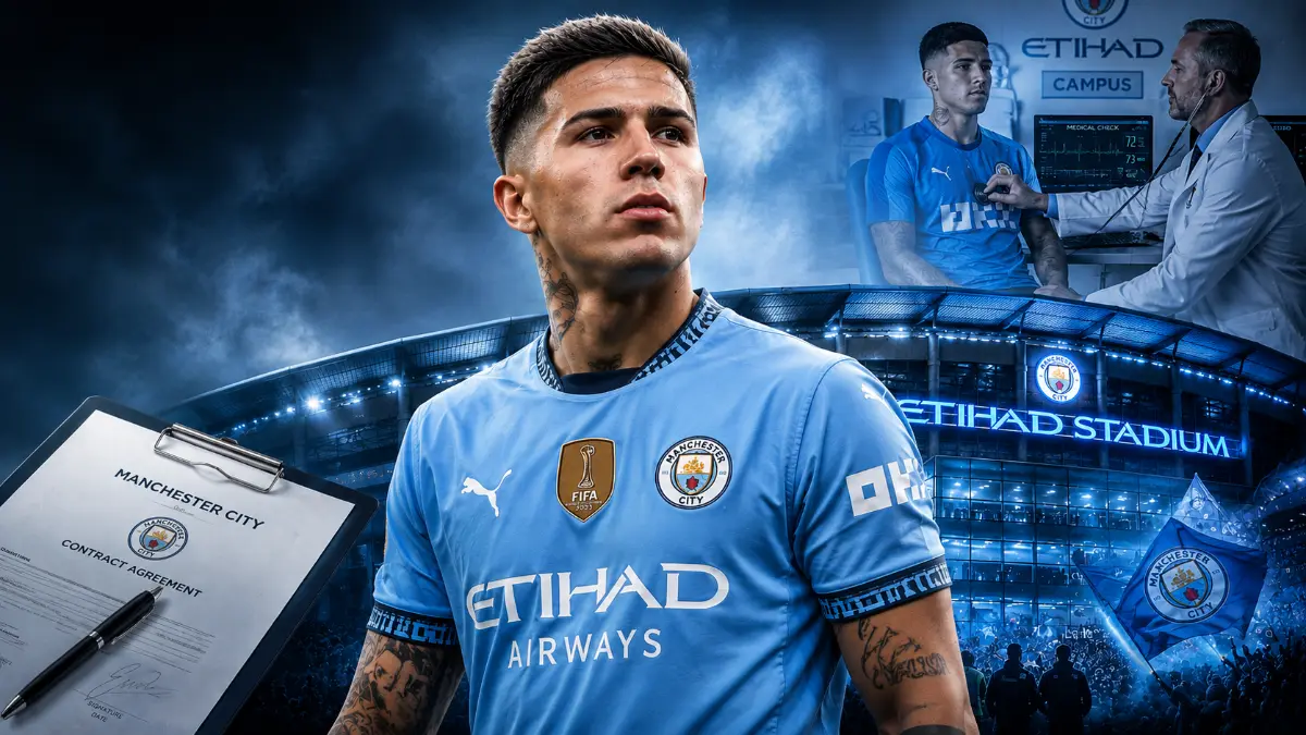 Enzo Fernandez has completed medical ahead of move to Manchester City