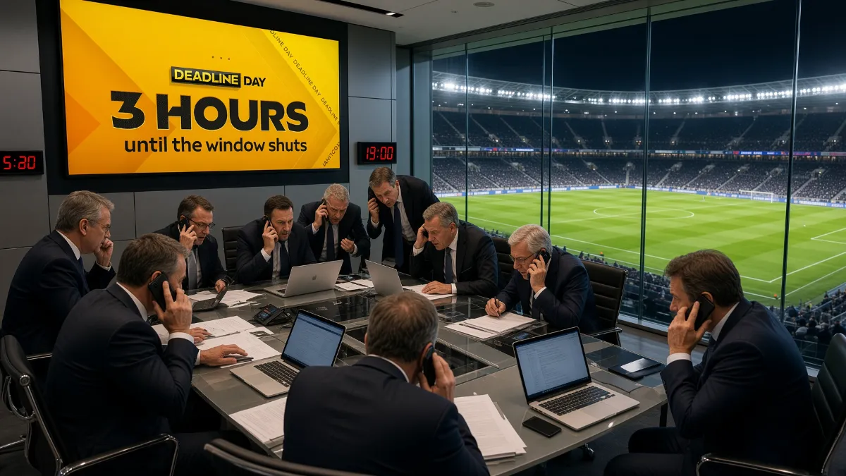Less than three hours to the transfer window closing: clubs hit the final stretch of deadline day