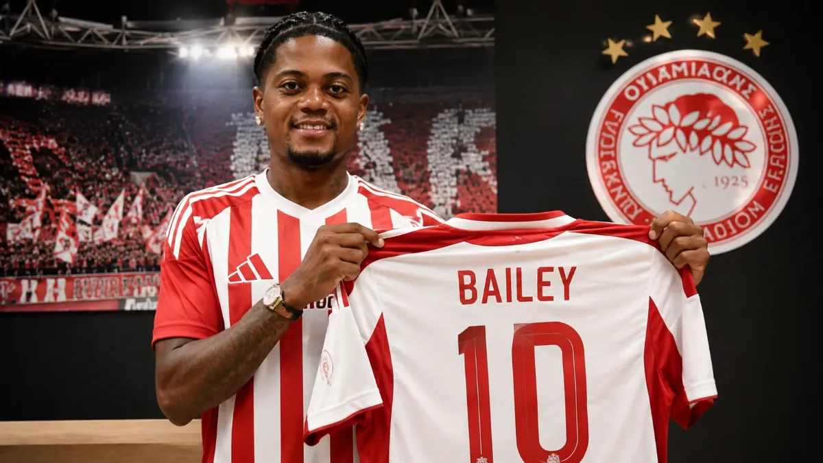Leon Bailey officially joins Olympiacos from Aston Villa