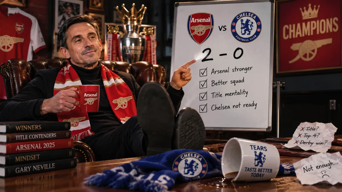 Gary Neville predicts defeat for Chelsea against Arsenal
