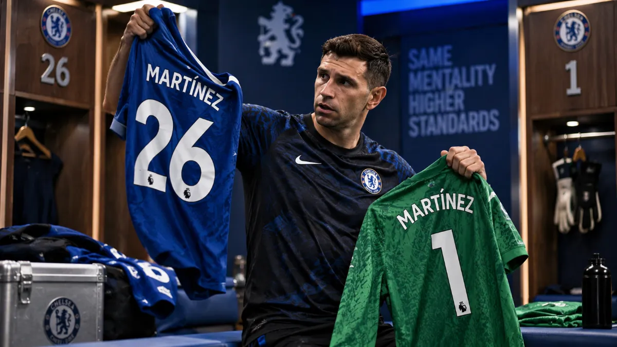 Emiliano Martinez changes shirt number at Chelsea after just one match