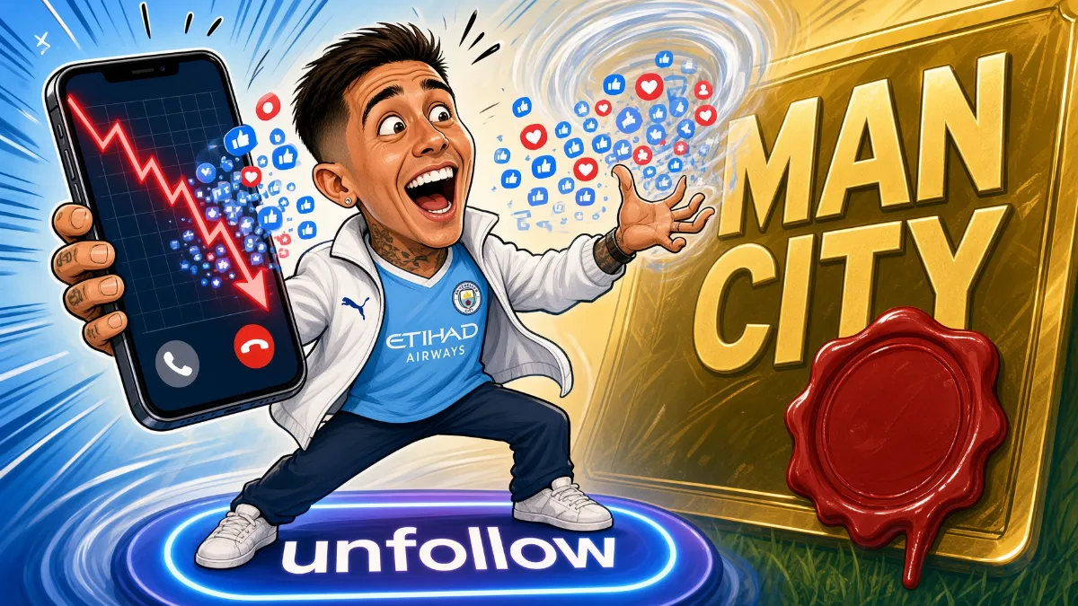 Did Enzo Fernandez's social media explode after his transfer to Manchester City?