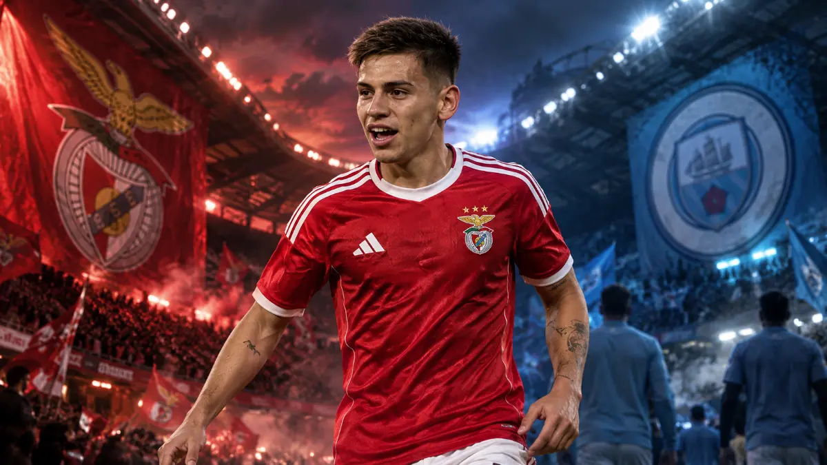 Benfica have the option to buy Echeverri for €21 million as Manchester City retain buy-back clause