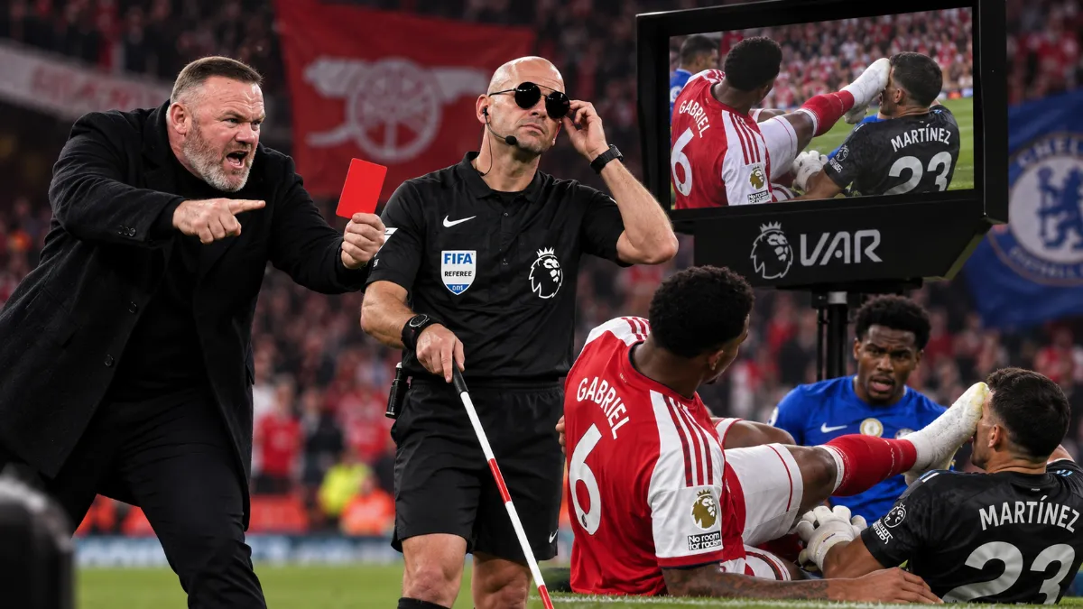 Wayne Rooney believes Gabriel should have been sent off in match against Chelsea