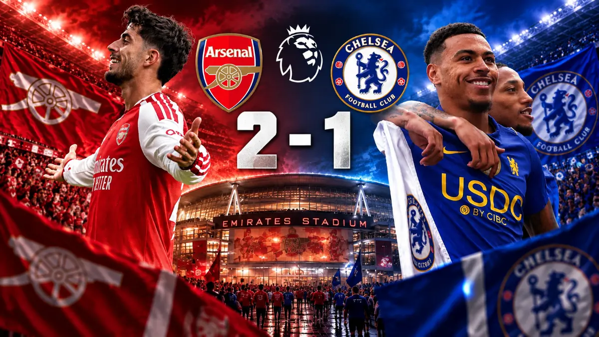 Arsenal edge Chelsea in London derby with 2-1 win