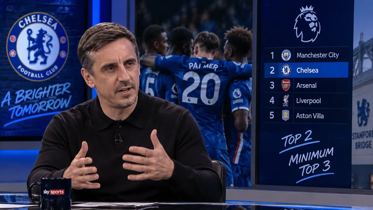 Gary Neville believes Chelsea should not finish lower than third place