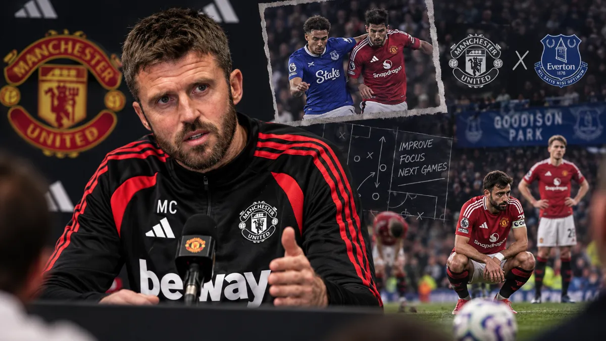 Michael Carrick reacts to Manchester United dropping points