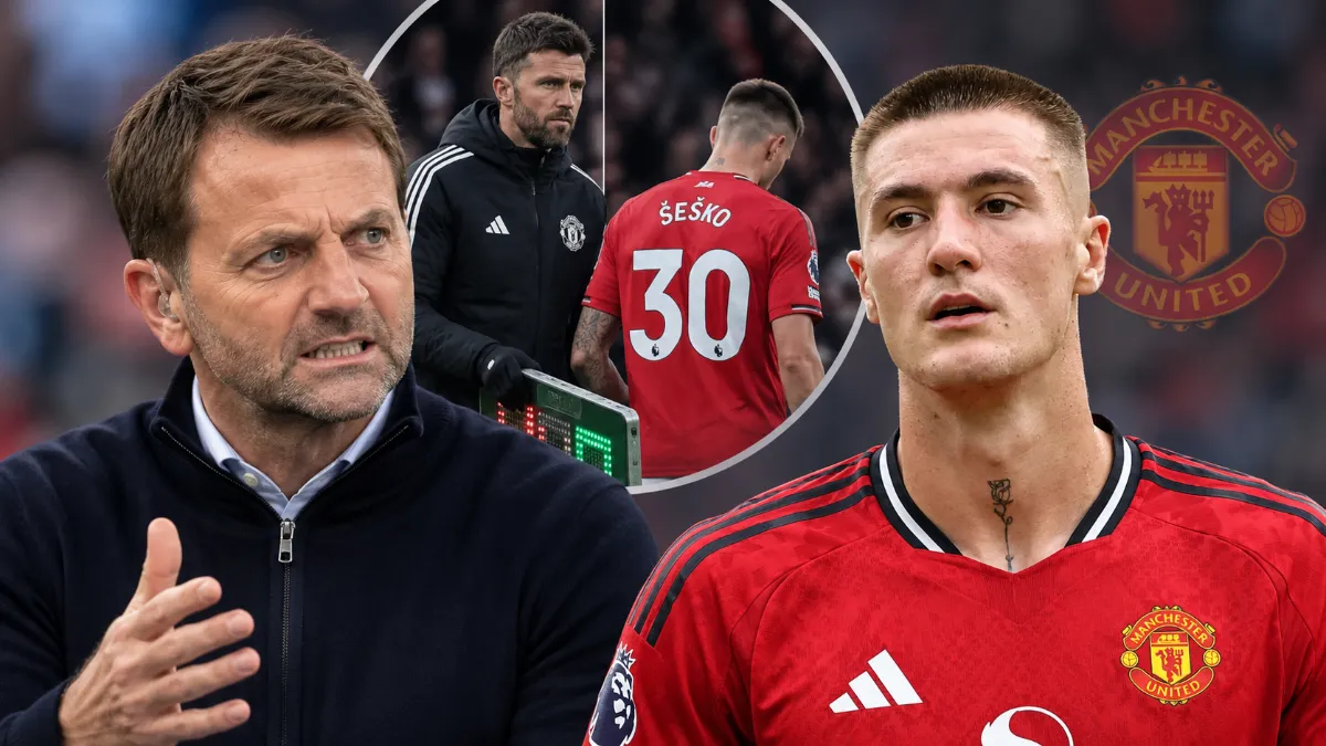 Tim Sherwood questions Benjamin Sesko's readiness for Manchester United starting role