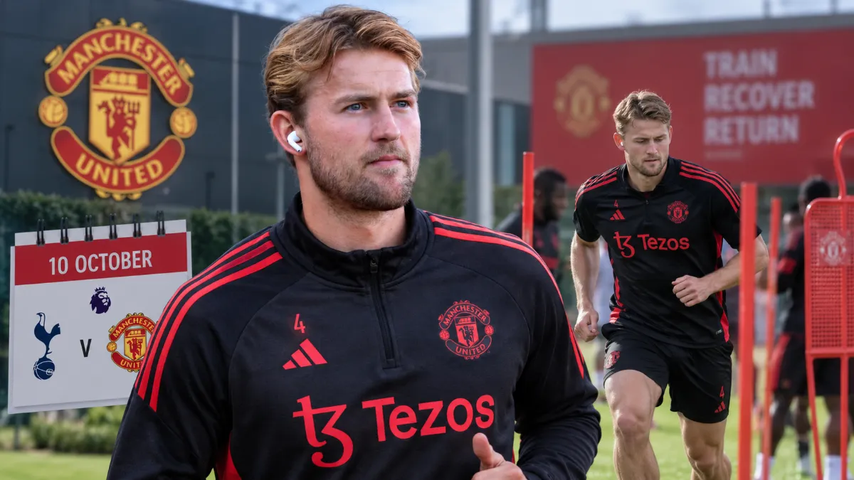Matthijs de Ligt is back training with Manchester United after ten months out of football