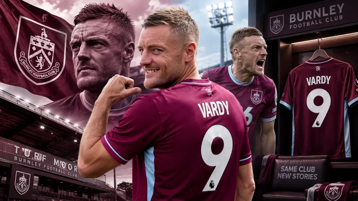 Jamie Vardy officially joins Burnley wearing number 9