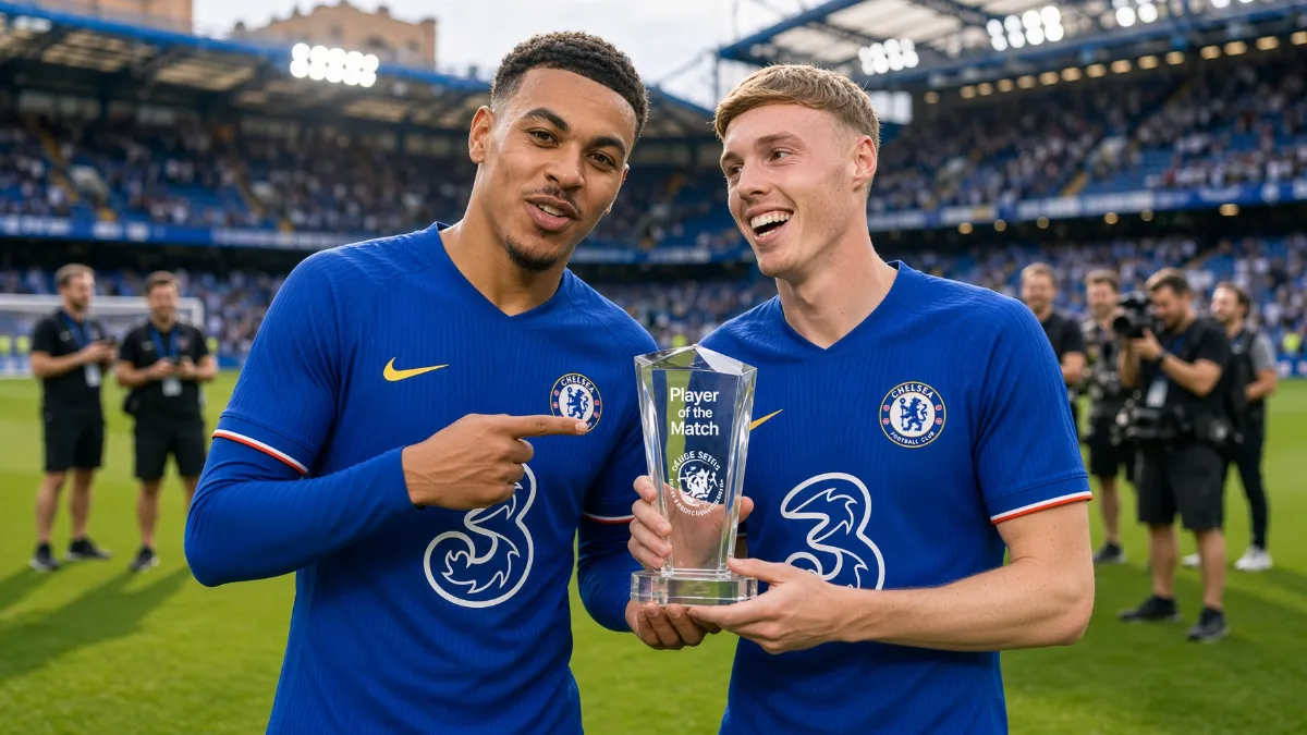 Morgan Rogers and Cole Palmer entertain fans after League Cup match