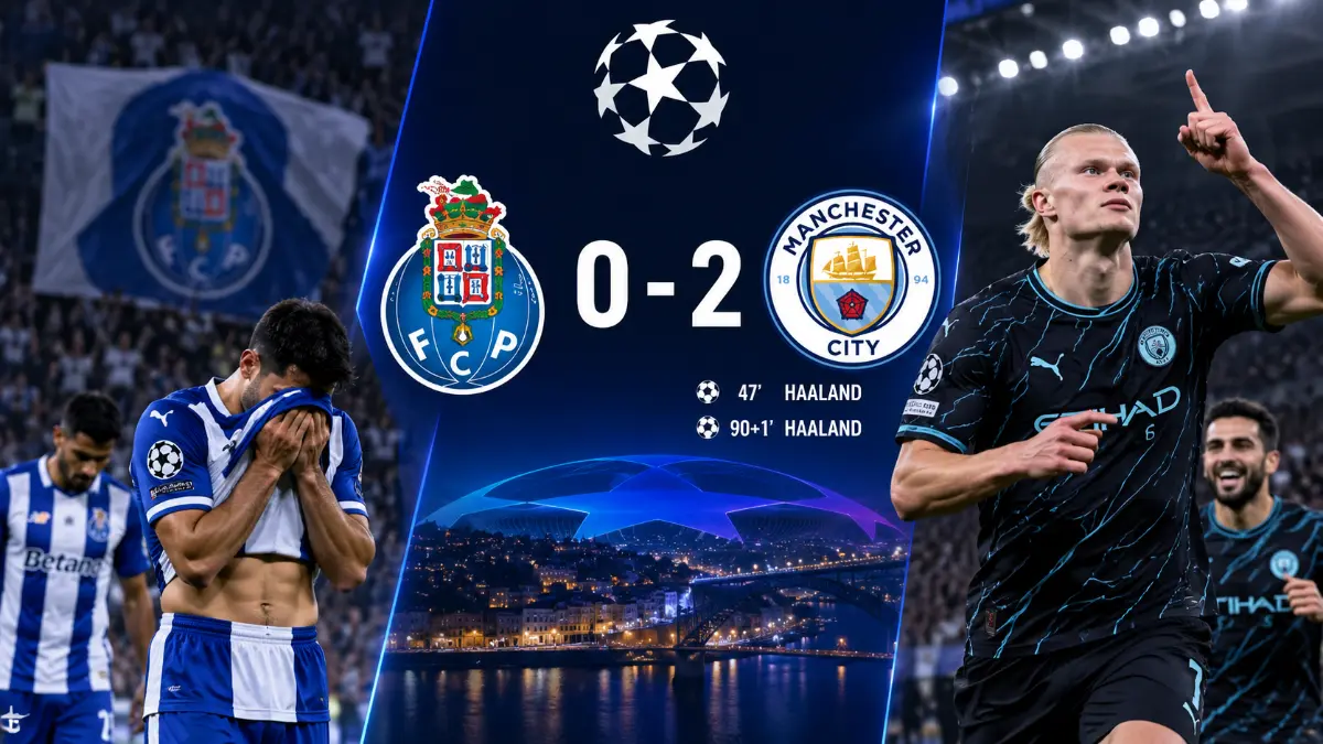 Manchester City triumph over Porto thanks to Haaland double