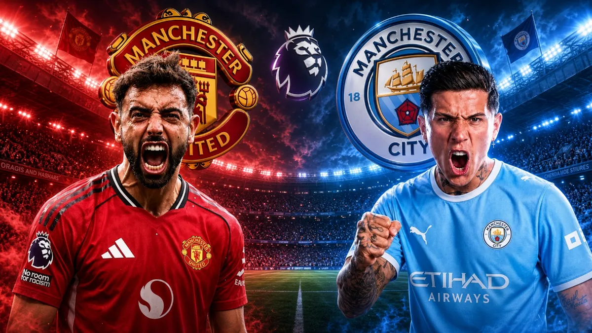 Manchester United take on Manchester City in crucial Premier League showdown