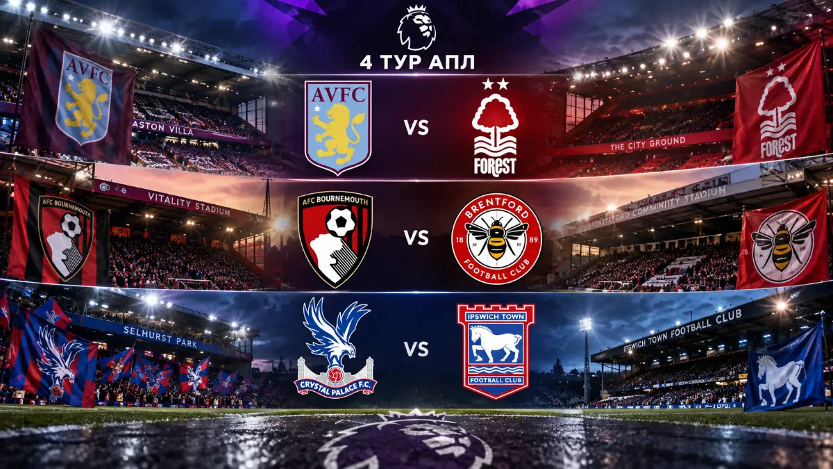 Crystal Palace take on Ipswich while Bournemouth face Brentford and Aston Villa host Nottingham Forest