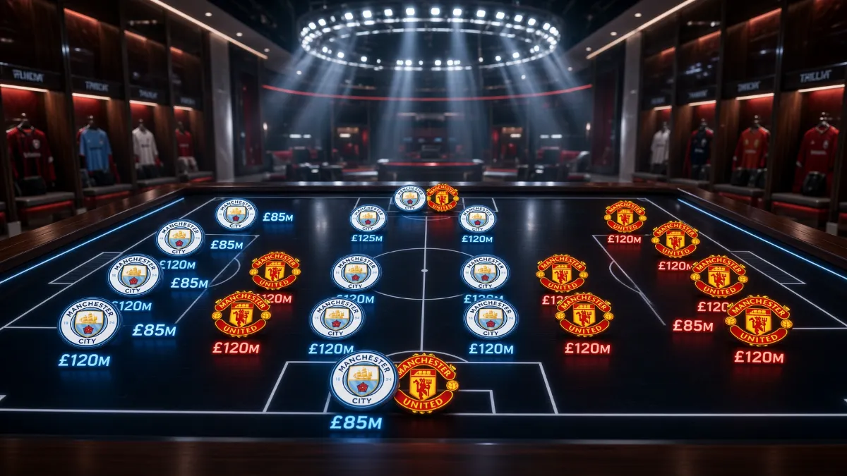 Transfermarkt lists the most expensive combined XI for the Manchester derby