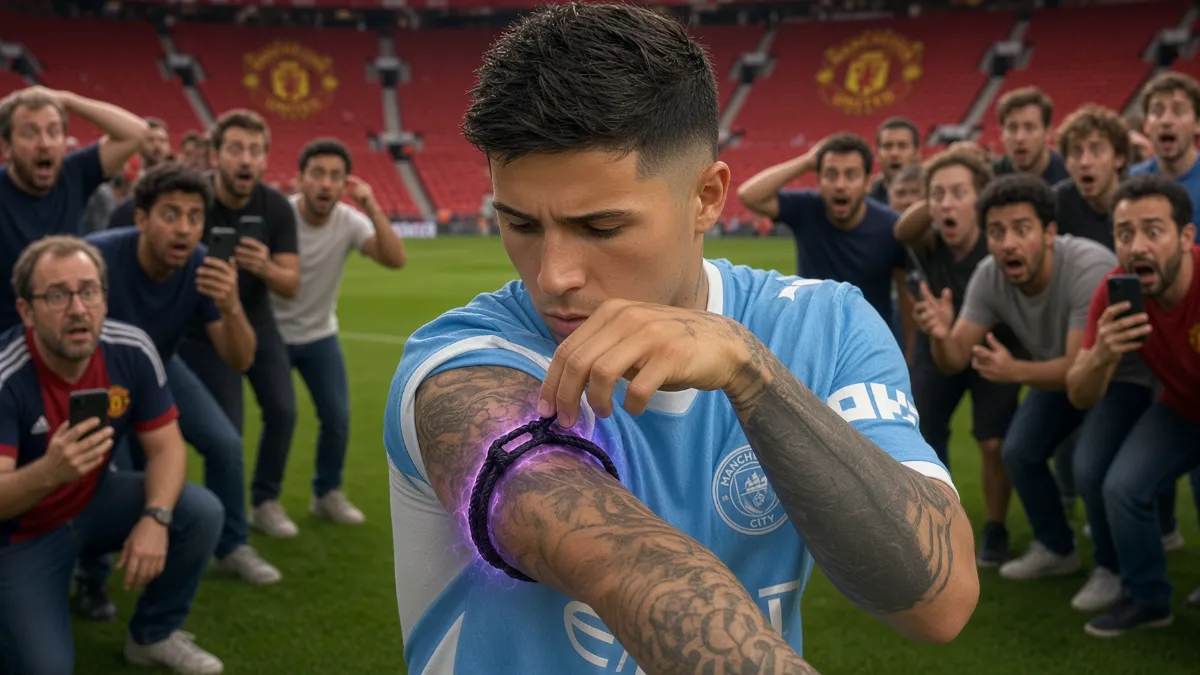 What was the black bracelet on Enzo Fernandez's wrist during the Manchester derby: a detailed breakdown
