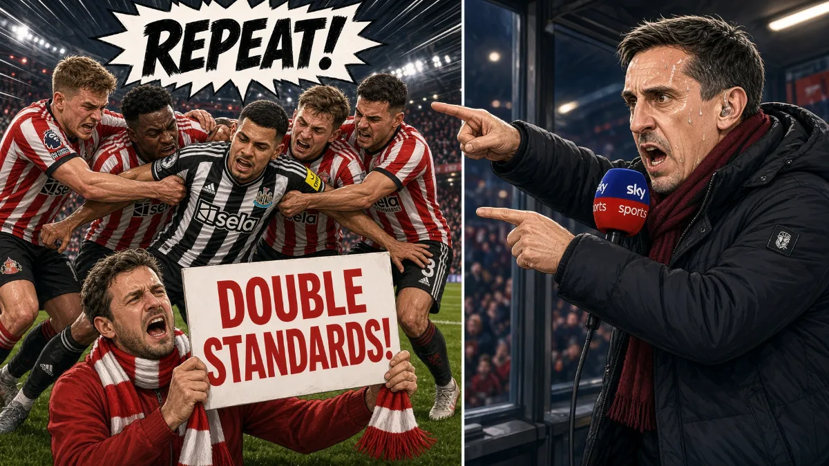 Fans slam Gary Neville for hypocrisy over Arsenal incident