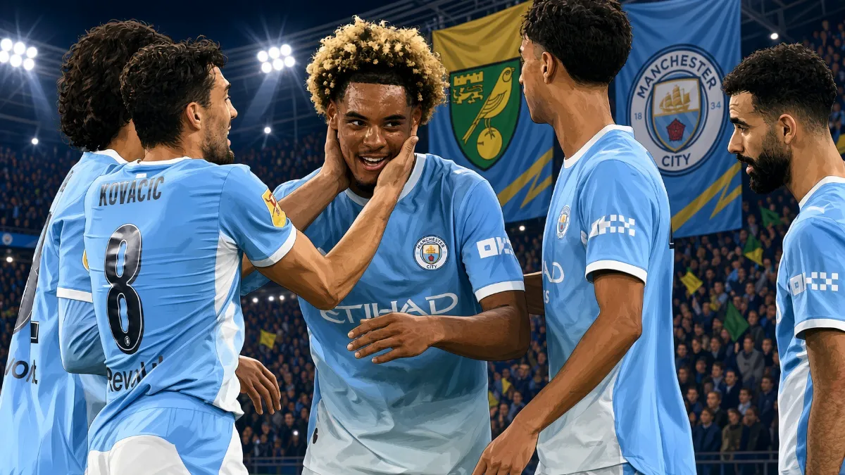 Manchester City cruise past Norwich in the League Cup
