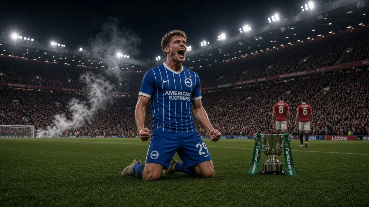Manchester United crash out to Brighton despite early lead