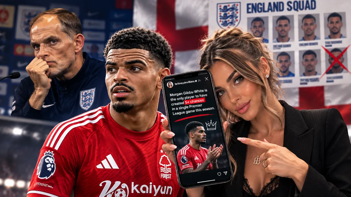 Morgan Gibbs-White's fiancée disagrees with Tuchel's decision for England squad