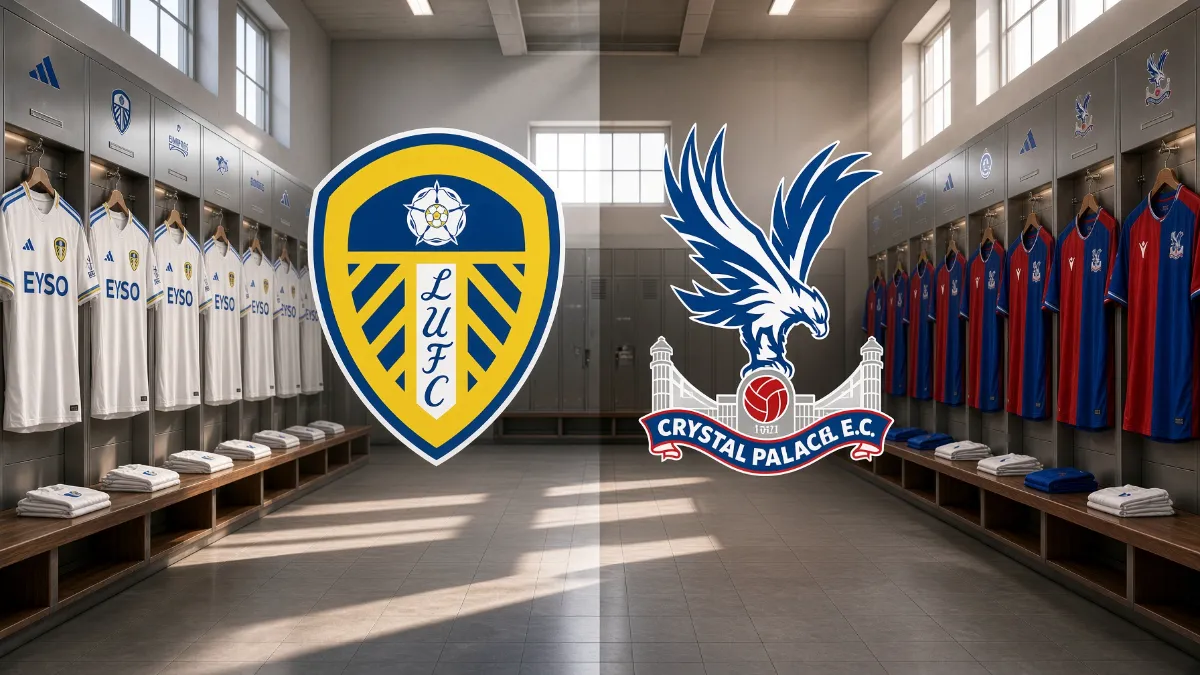 Starting line-ups for the match between Leeds and Crystal Palace