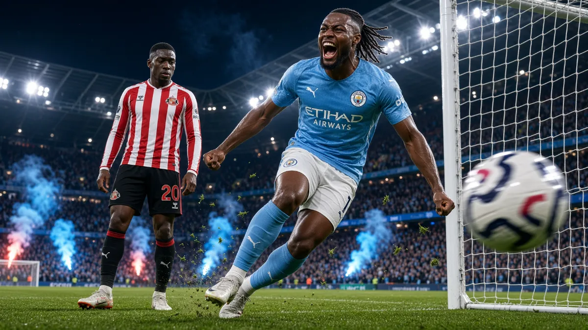 Manchester City triumph in thriller against Sunderland