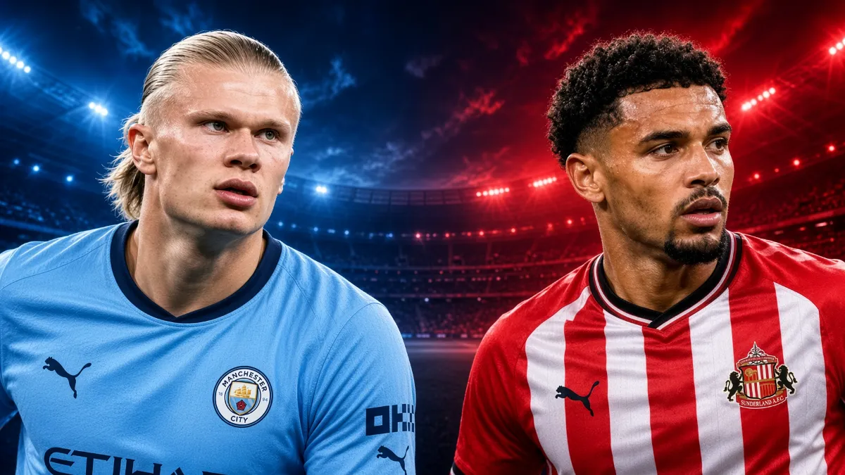 Likely line-ups for the match between Manchester City and Sunderland