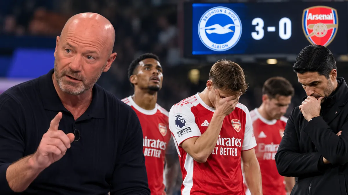Alan Shearer warns Arsenal after 0-3 defeat to Brighton